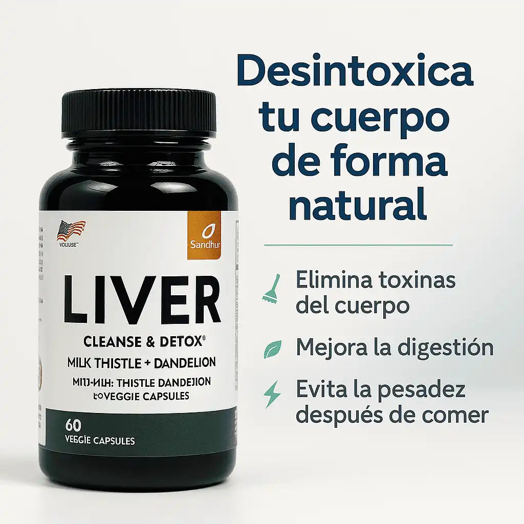 LIVER Cleanse Y Detox ® - Fórmula que desintoxica y protege tu hígado