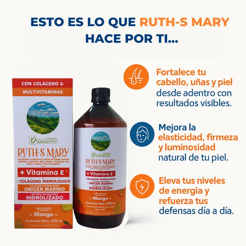Ruth’s Mary ® – Fortalece tu cabello, rejuvenece tu piel y recarga tu energía.